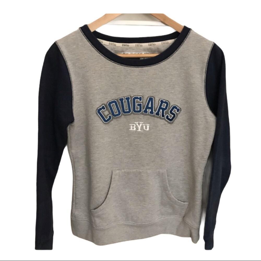 BYU Cougars Brigham Young University Embroidered Sweatshirt Medium Juniors